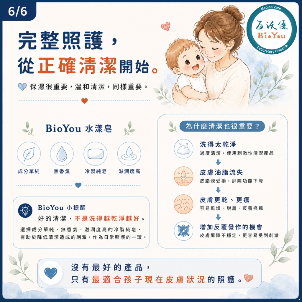 異位性皮膚炎的清潔照護方式
